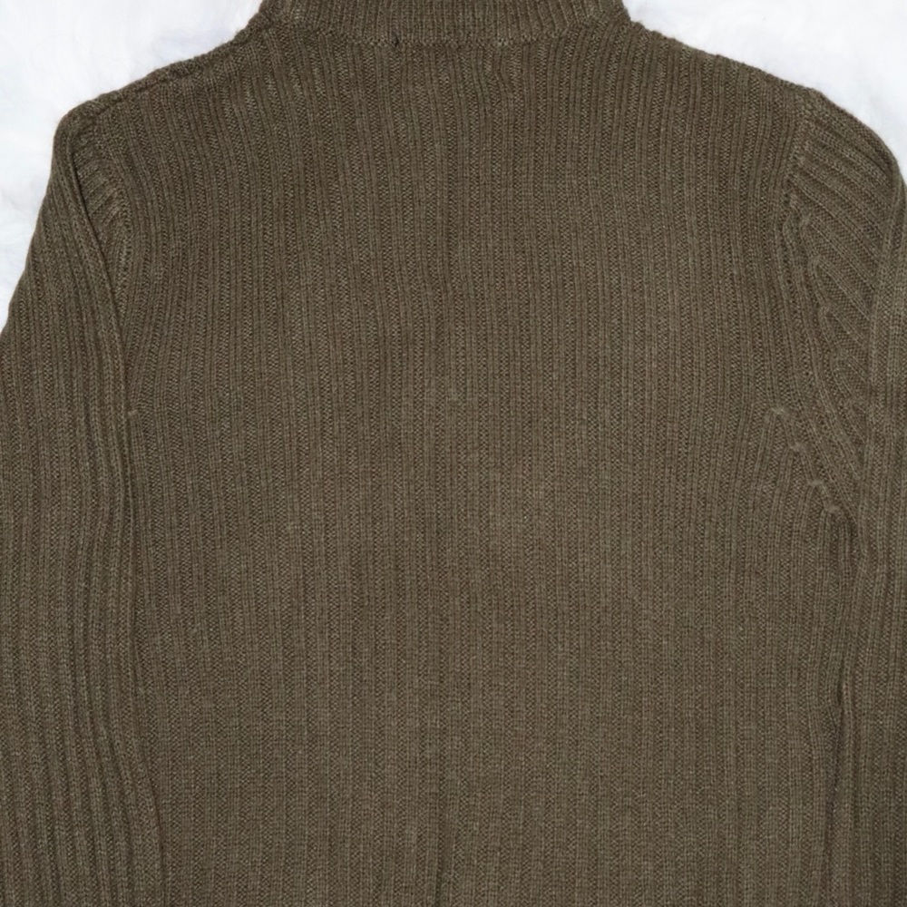 Khaki Cardigan w/. Gold Accents
